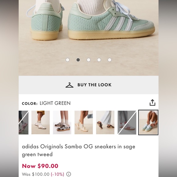 Adidas OG Samba Sage green with gum bottom Men 8 Women’s 9.5 - Picture 2 of 8